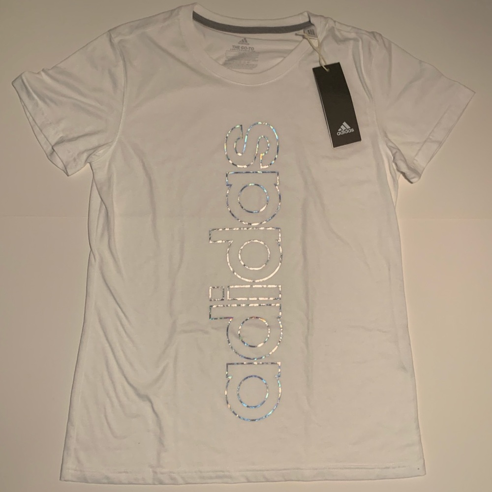 Adidas T-shirts Black and White Size Small - Picture 10 of 11